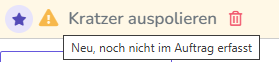 Originalausschnitt: Kratzer auspolieren, neu und noch nicht im Auftrag erfasst.